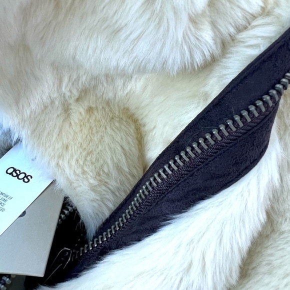 ASOS Fur Coat, size 4 - Picture 3 of 7
